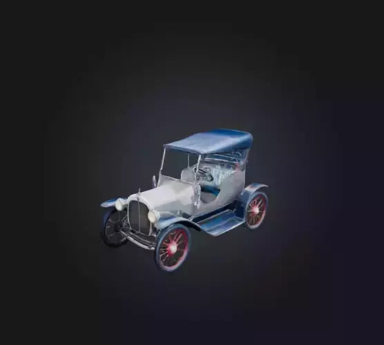 3D model antique car VR / AR / low-poly