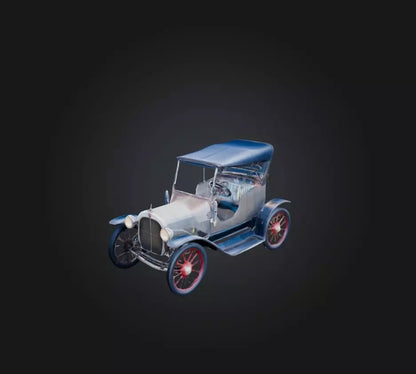 3D model antique car VR / AR / low-poly