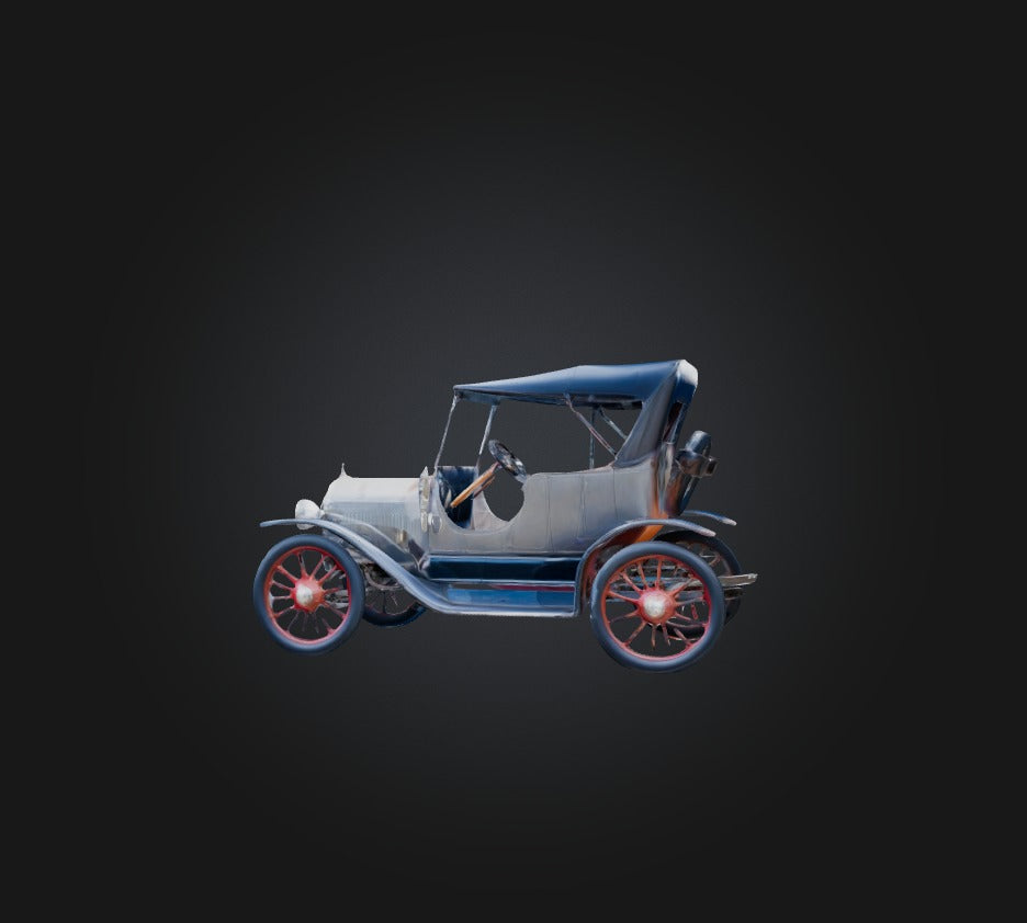 3D model antique car VR / AR / low-poly