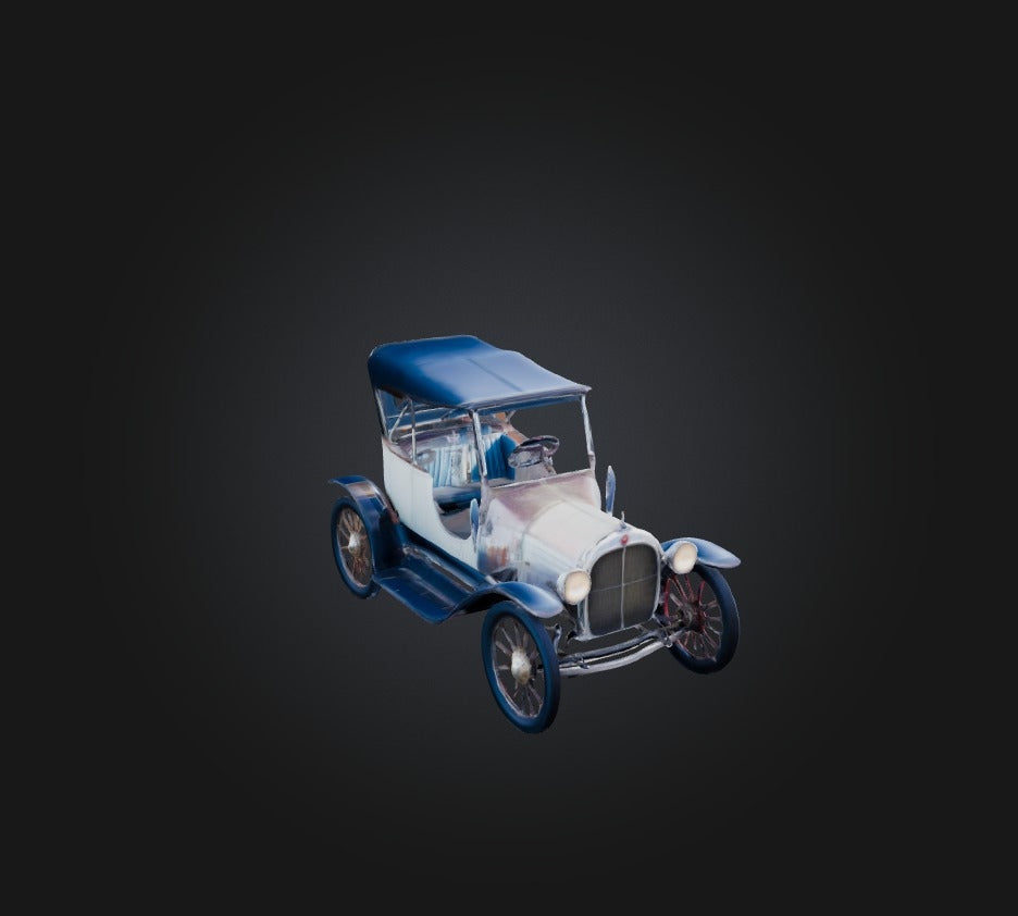 3D model antique car VR / AR / low-poly