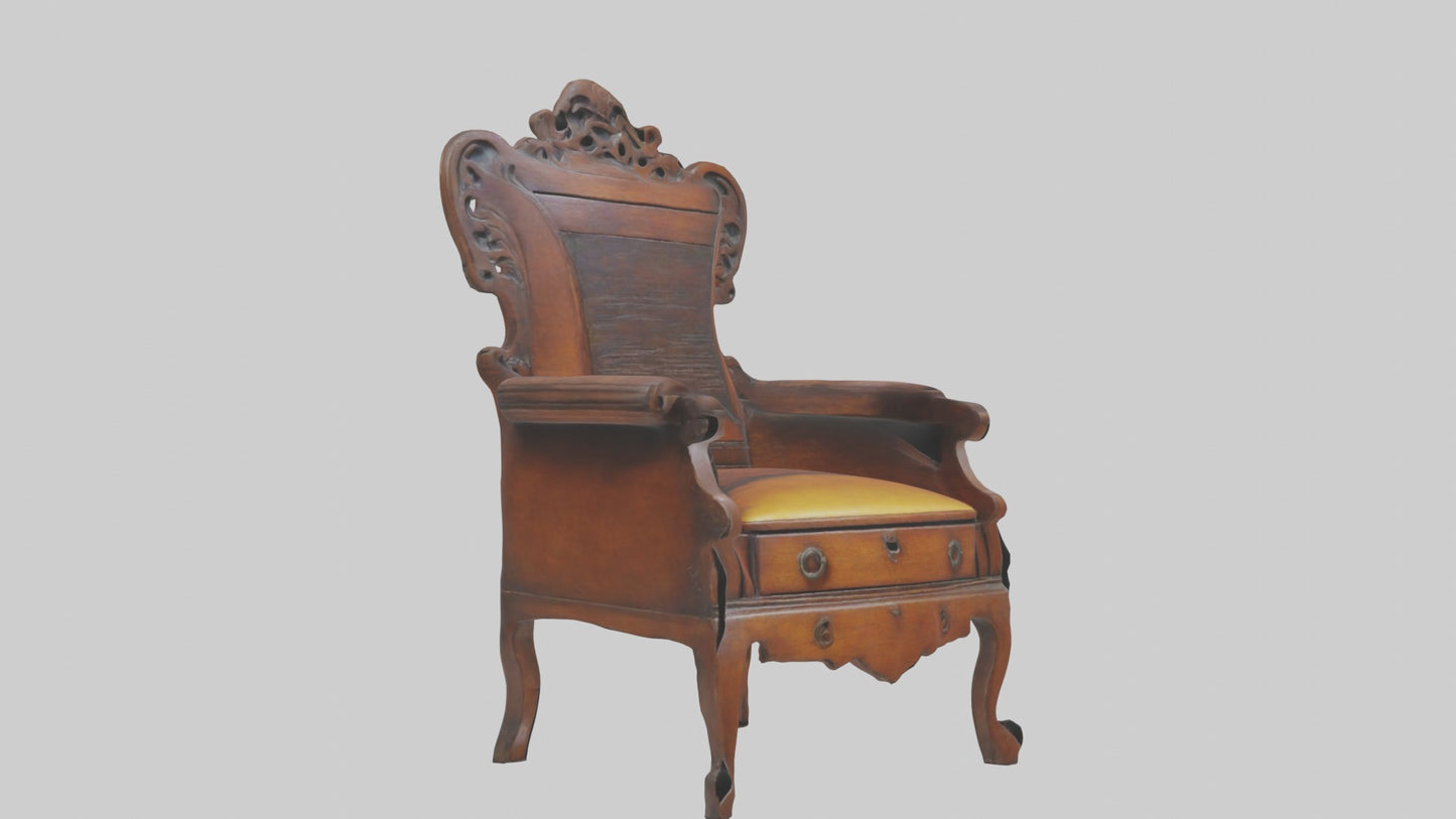 3D model Antique Furniture Mod 1 VR / AR / low-poly