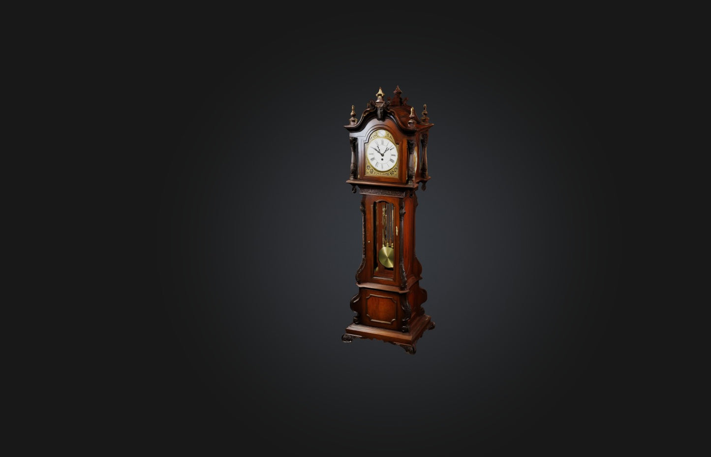 3D model Antique Grandfather Clock VR / AR / low-poly