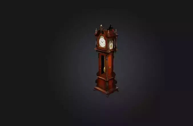 3D model Antique Grandfather Clock VR / AR / low-poly