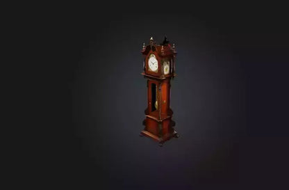 3D model Antique Grandfather Clock VR / AR / low-poly