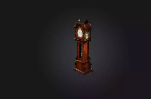 3D model Antique Grandfather Clock VR / AR / low-poly