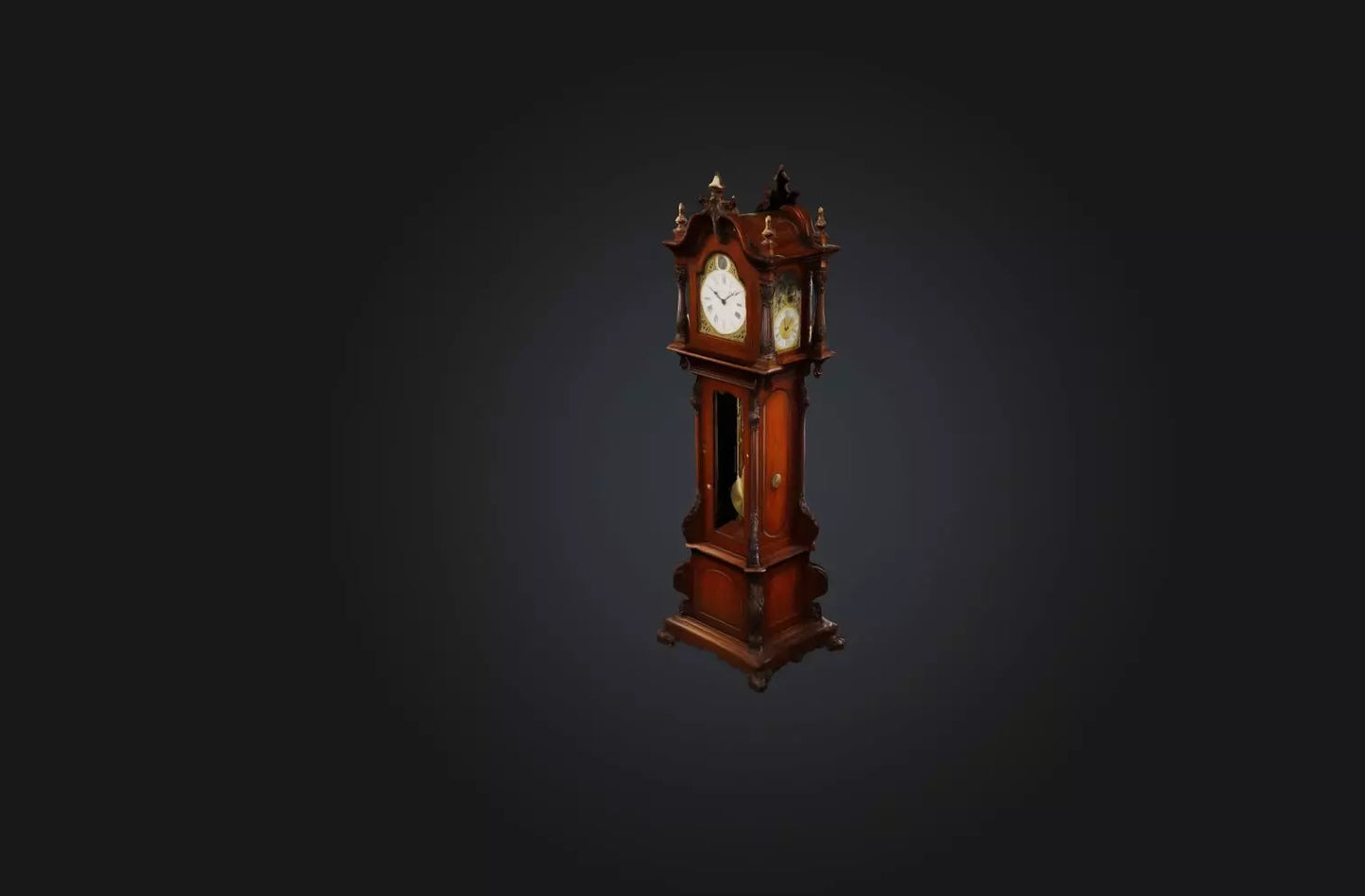 3D model Antique Grandfather Clock VR / AR / low-poly