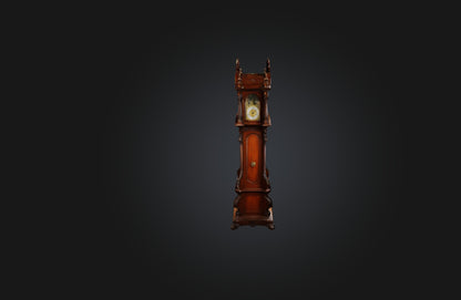 3D model Antique Grandfather Clock VR / AR / low-poly