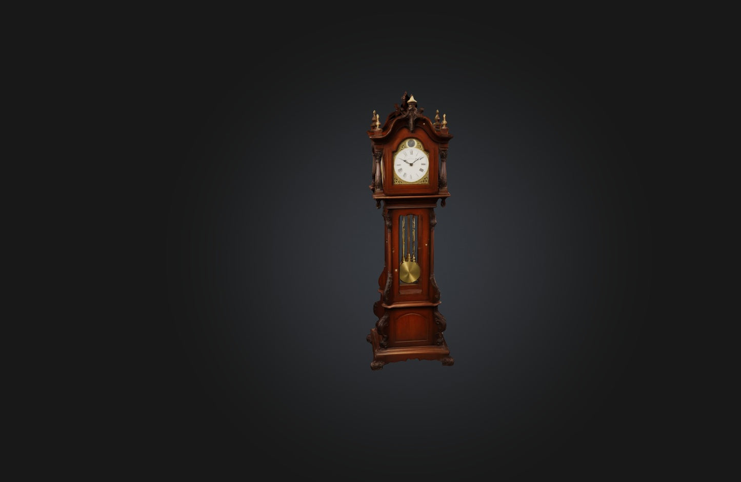 3D model Antique Grandfather Clock VR / AR / low-poly