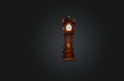 3D model Antique Grandfather Clock VR / AR / low-poly