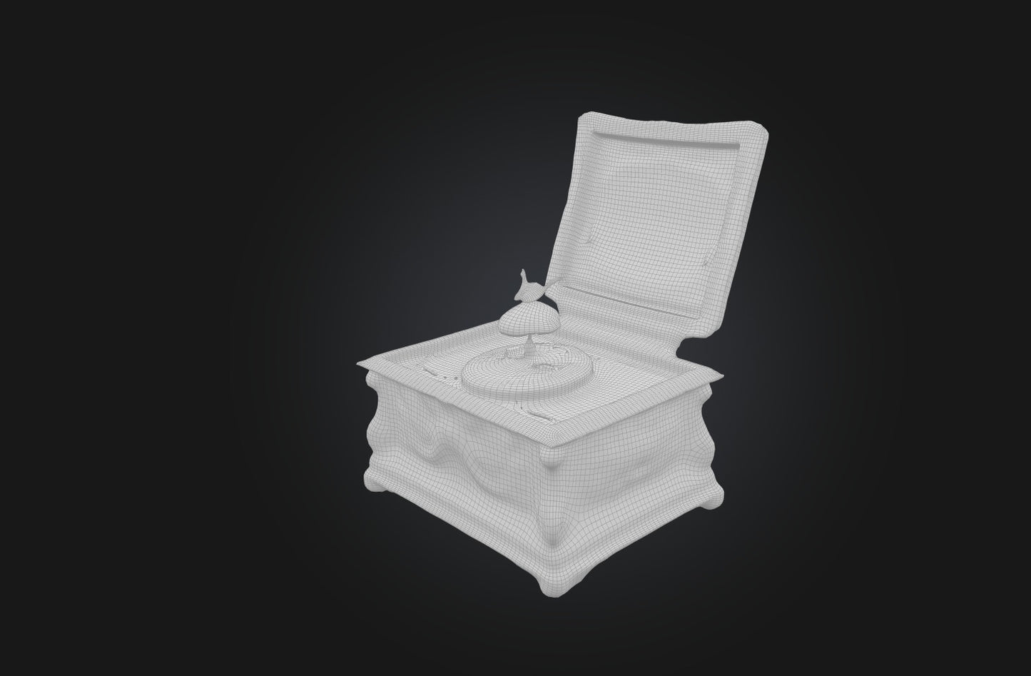 3D model Antique Music Box VR / AR / low-poly