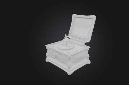 3D model Antique Music Box VR / AR / low-poly