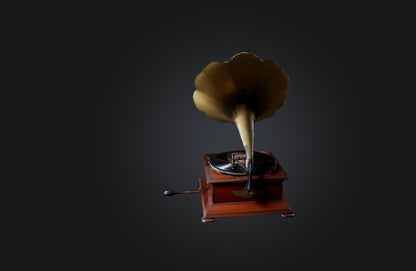 3D model Antique Phonograph VR / AR / low-poly