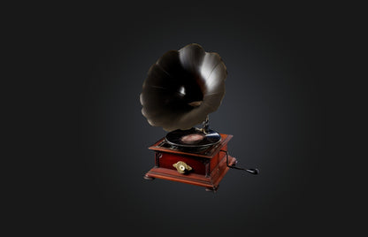 3D model Antique Phonograph VR / AR / low-poly