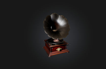 3D model Antique Phonograph VR / AR / low-poly