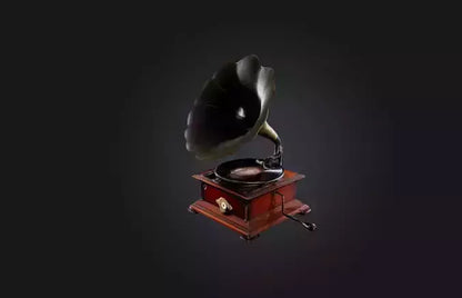 3D model Antique Phonograph VR / AR / low-poly