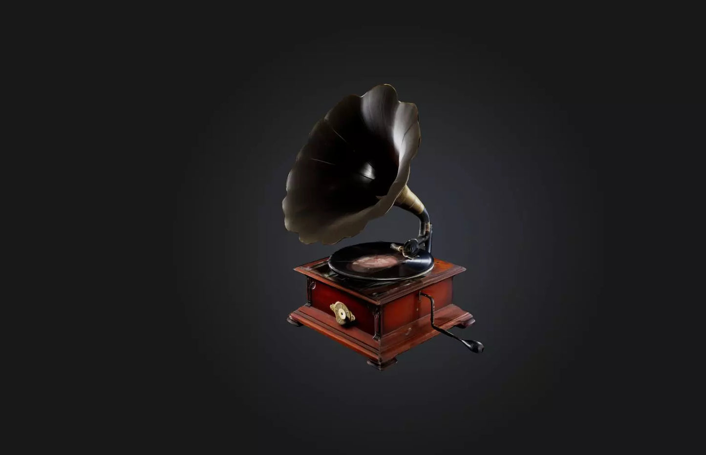 3D model Antique Phonograph VR / AR / low-poly