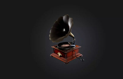 3D model Antique Phonograph VR / AR / low-poly