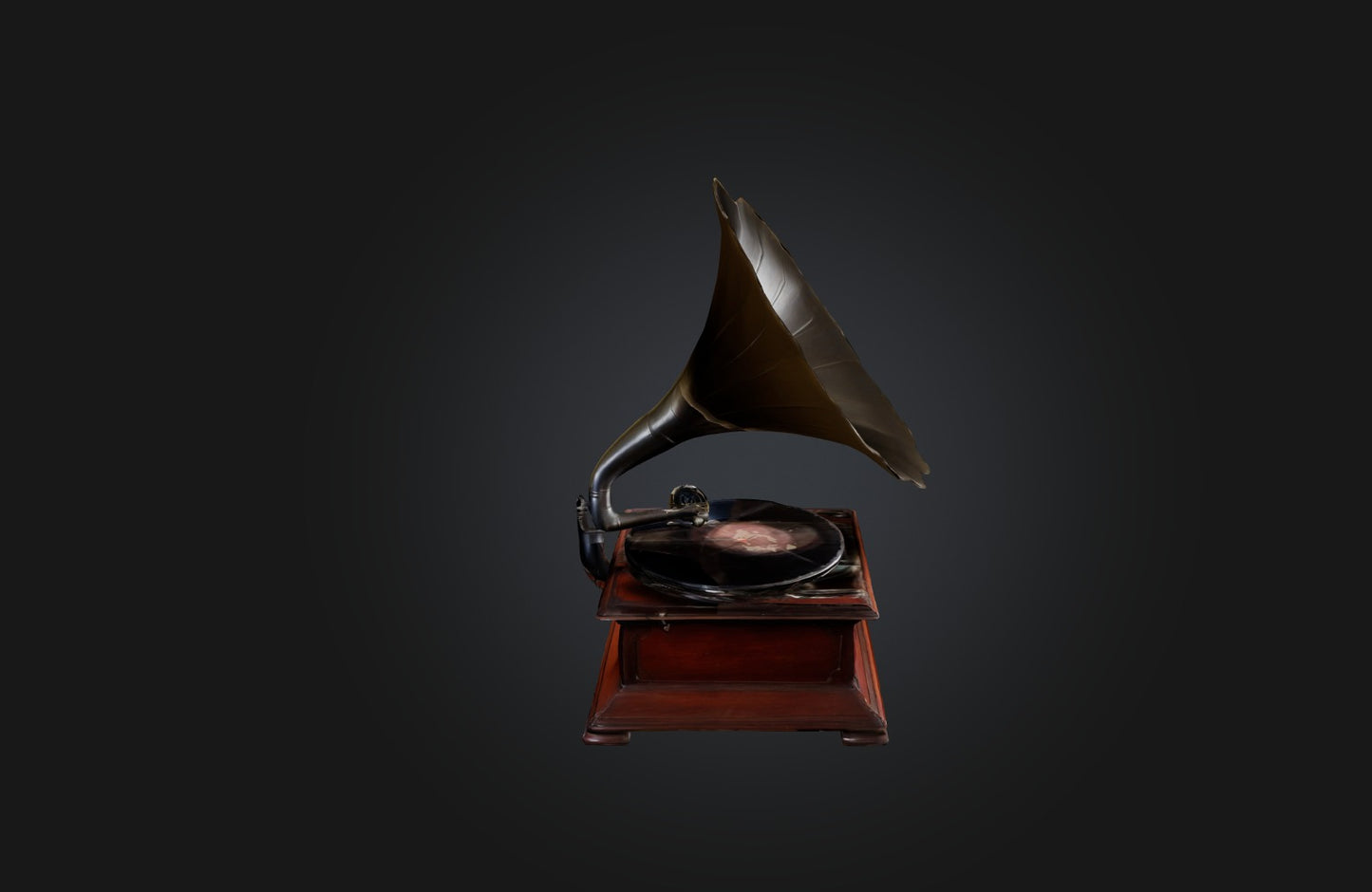 3D model Antique Phonograph VR / AR / low-poly