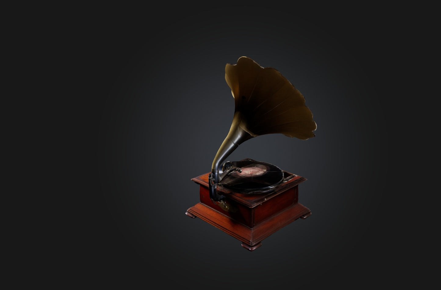 3D model Antique Phonograph VR / AR / low-poly