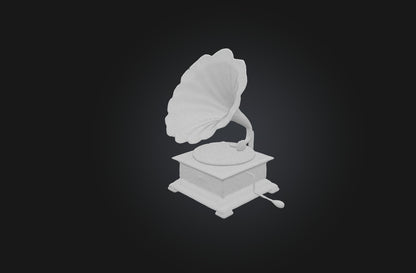 3D model Antique Phonograph VR / AR / low-poly