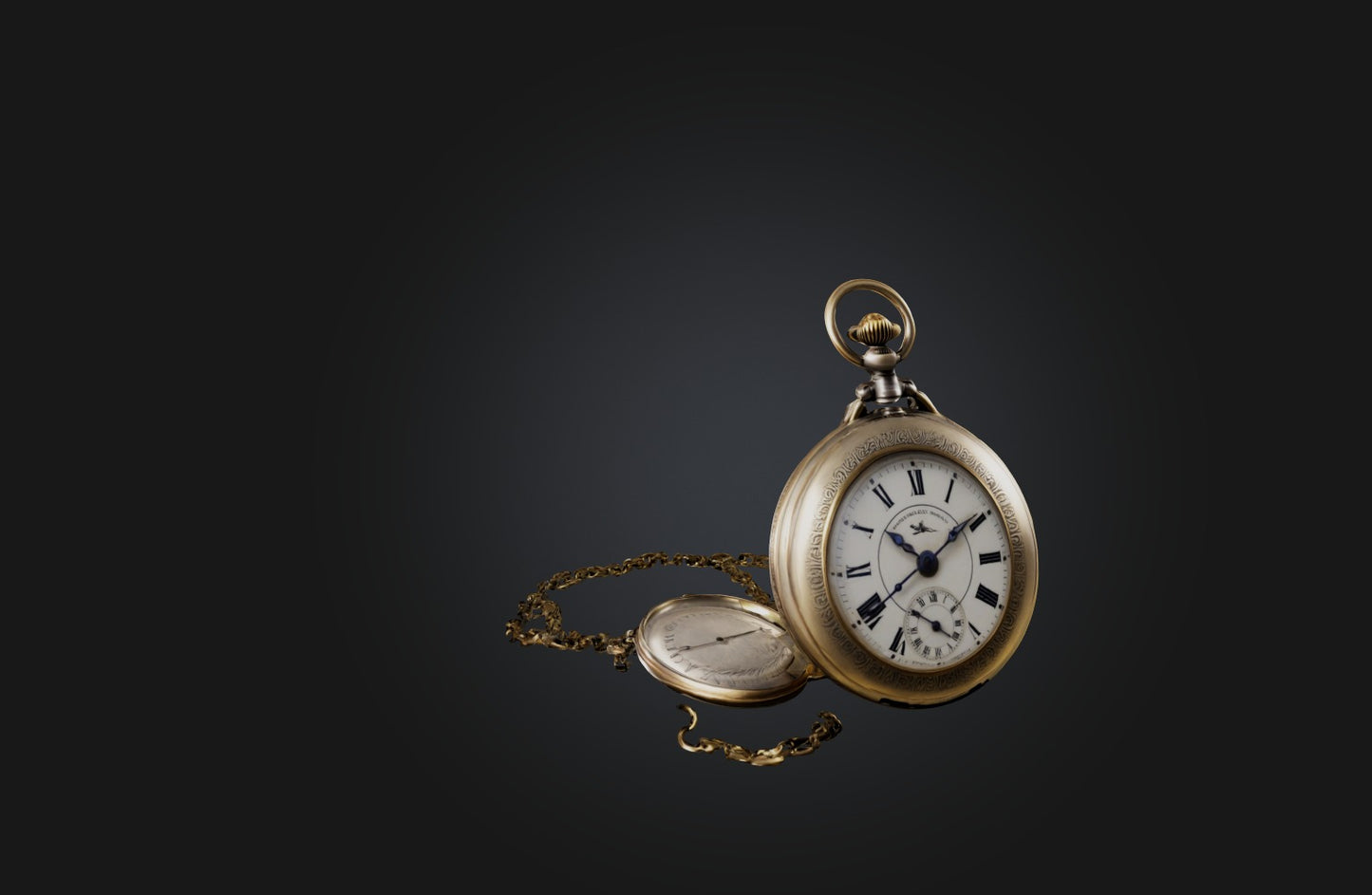 3D model Antique Pocket Watch VR / AR / low-poly