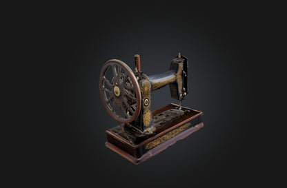 3D model Antique Sewing Machine VR / AR / low-poly