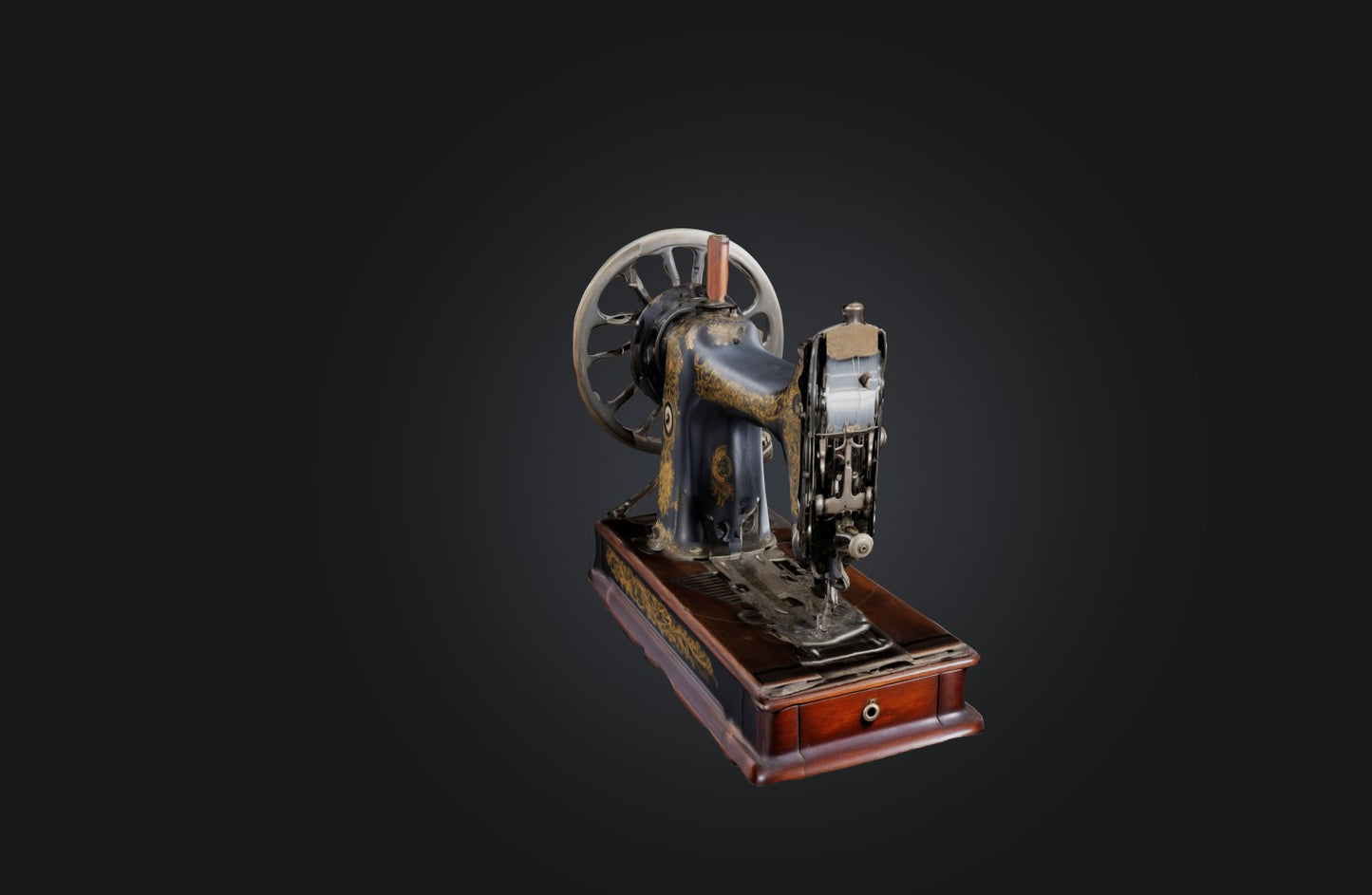 3D model Antique Sewing Machine VR / AR / low-poly