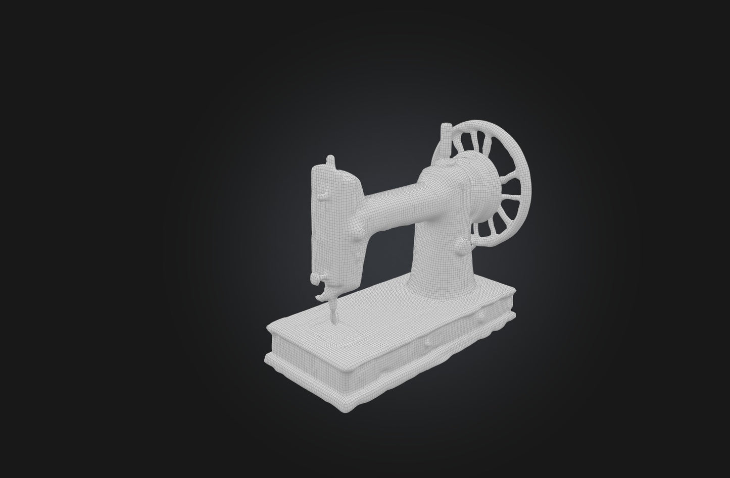 3D model Antique Sewing Machine VR / AR / low-poly
