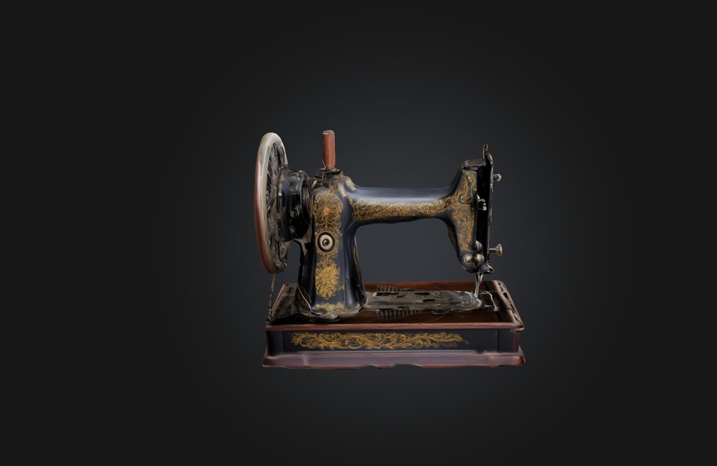 3D model Antique Sewing Machine VR / AR / low-poly