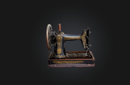 3D model Antique Sewing Machine VR / AR / low-poly