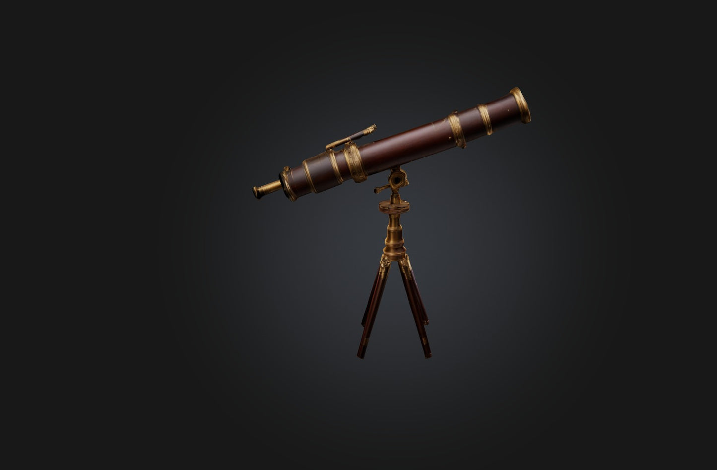 3D model Antique Telescope VR / AR / low-poly