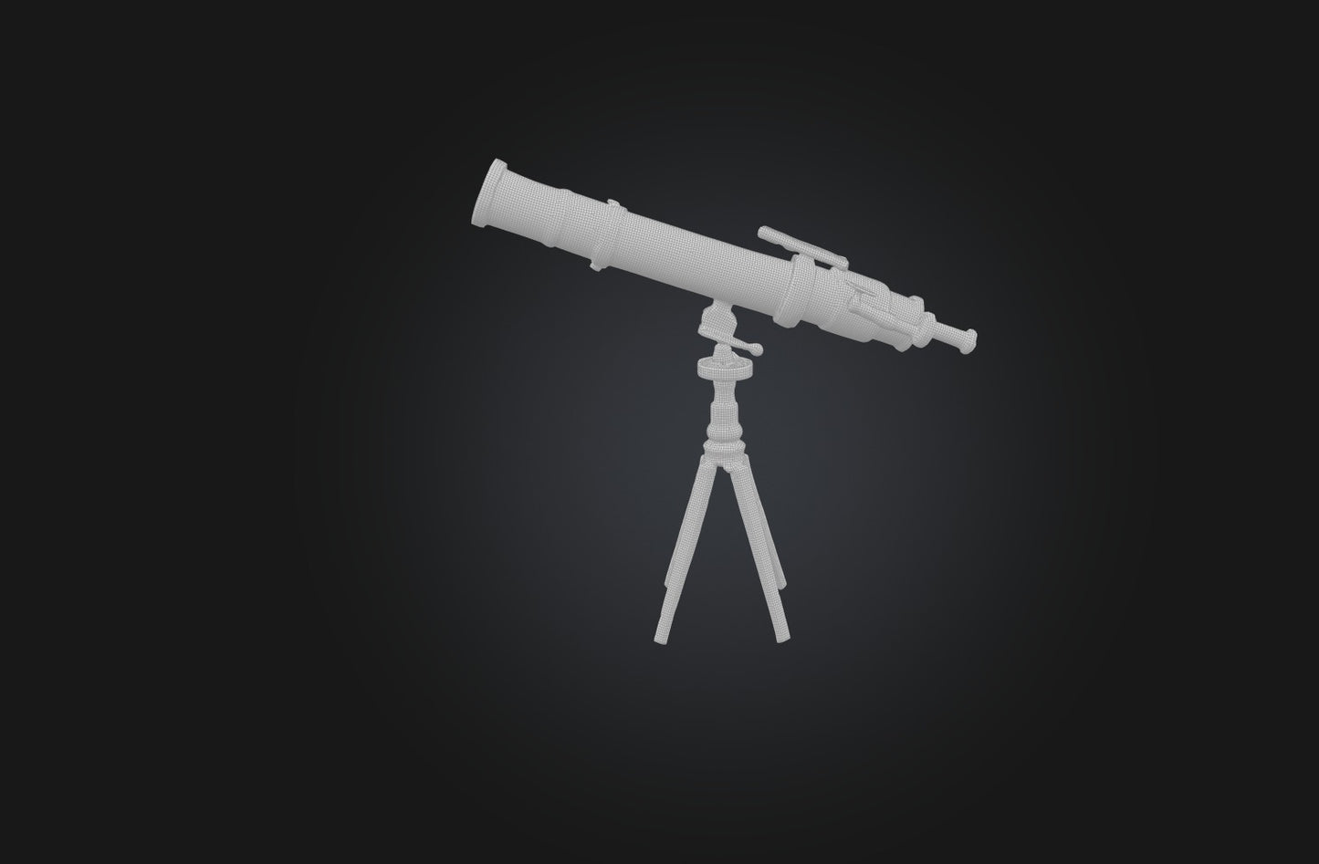 3D model Antique Telescope VR / AR / low-poly