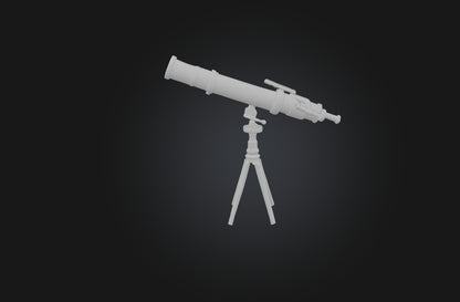 3D model Antique Telescope VR / AR / low-poly