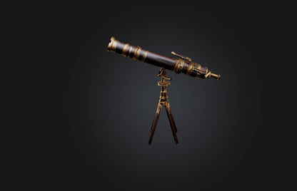 3D model Antique Telescope VR / AR / low-poly
