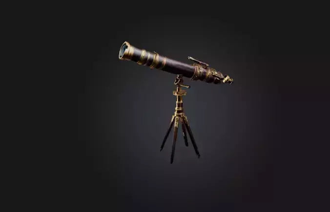 3D model Antique Telescope VR / AR / low-poly