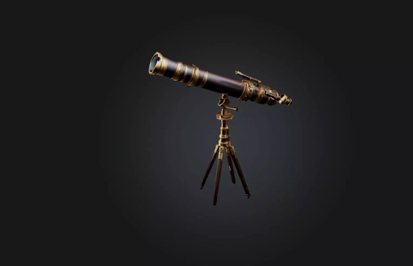 3D model Antique Telescope VR / AR / low-poly