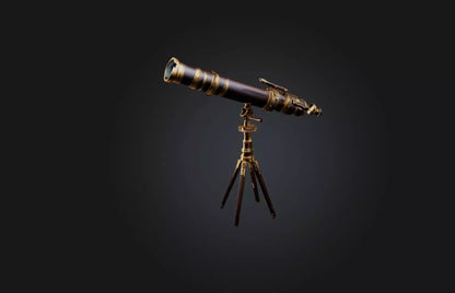 3D model Antique Telescope VR / AR / low-poly
