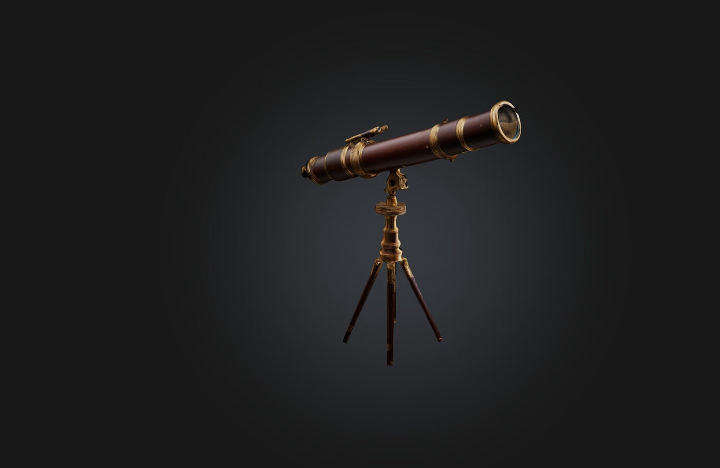 3D model Antique Telescope VR / AR / low-poly
