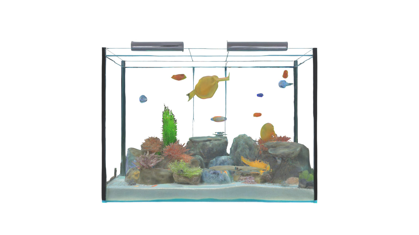 3D model Aquarium VR / AR / low-poly