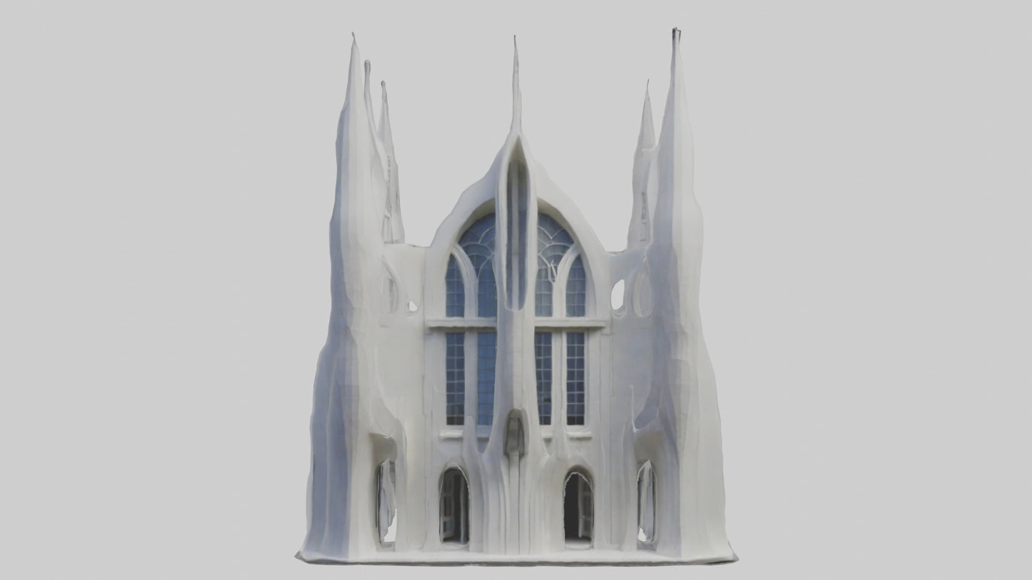 3D model Architectural Facade 1 VR / AR / low-poly