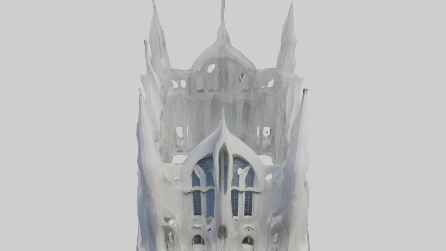 3D model Architectural Facade 1 VR / AR / low-poly