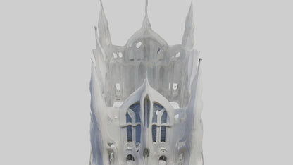 3D model Architectural Facade 1 VR / AR / low-poly