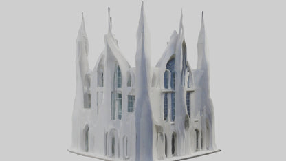 3D model Architectural Facade 1 VR / AR / low-poly