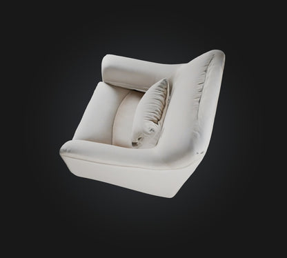 3D model armchair VR / AR / low-poly