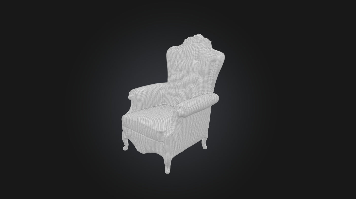 3D model armchair luxury  VR / AR / low-poly