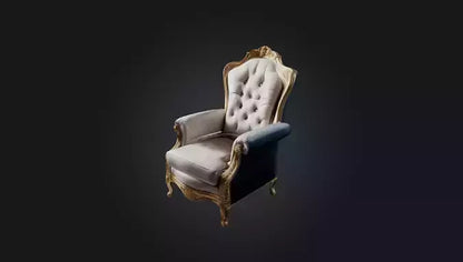 3D model armchair luxury  VR / AR / low-poly