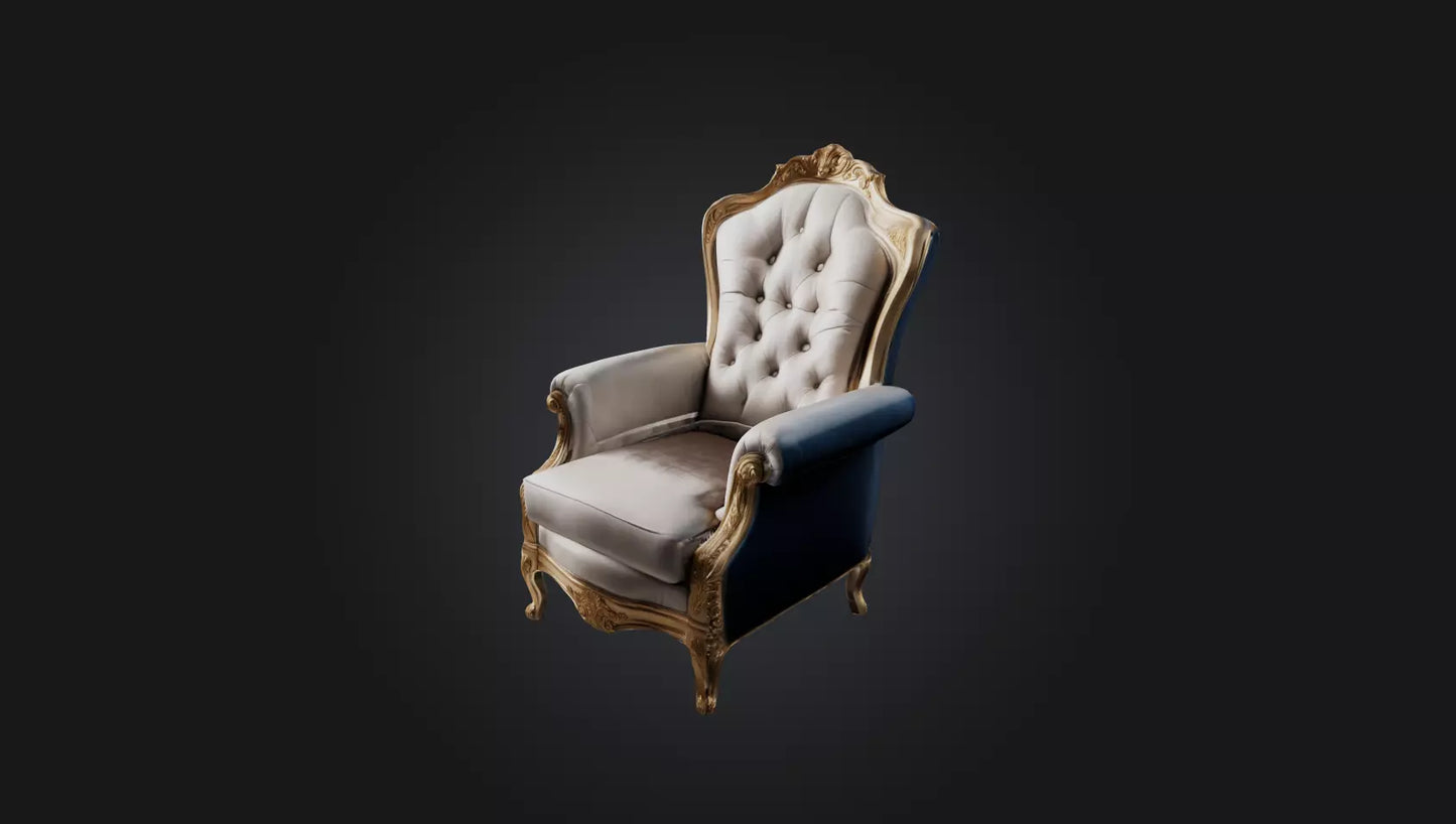 3D model armchair luxury  VR / AR / low-poly