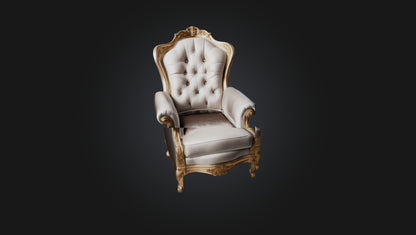 3D model armchair luxury  VR / AR / low-poly