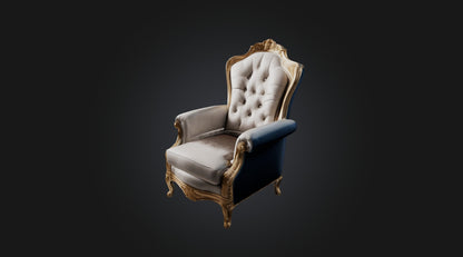 3D model armchair luxury  VR / AR / low-poly