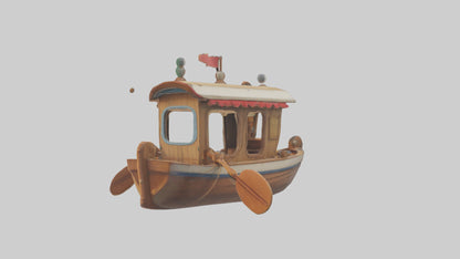 artoon Boat Paddle model 3D model